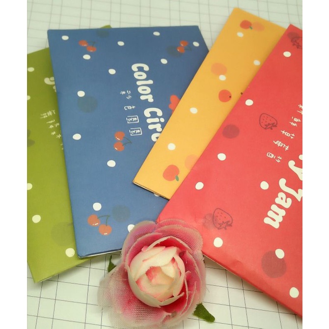 

Sticker jurnal merah, hijau, kuning, biru