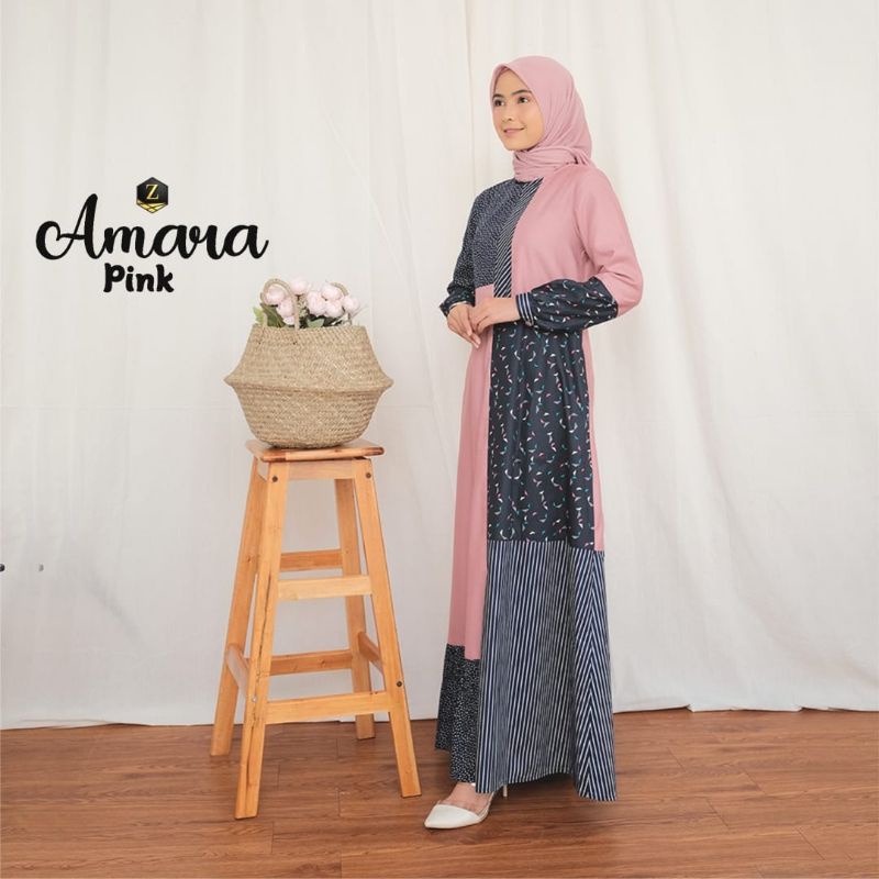 GAMIS ZALIFA AMARA DRESS DUSTYXNAVY ORIGINAL BY ZALIFA MAREMA