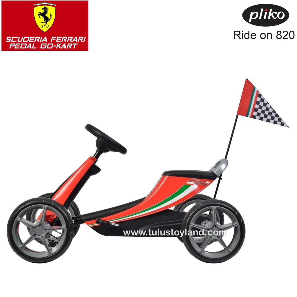 Pliko Ride On 820 Scuderia Ferrari Pedal Go Kart Trike Goes Sepeda Gokart Anak