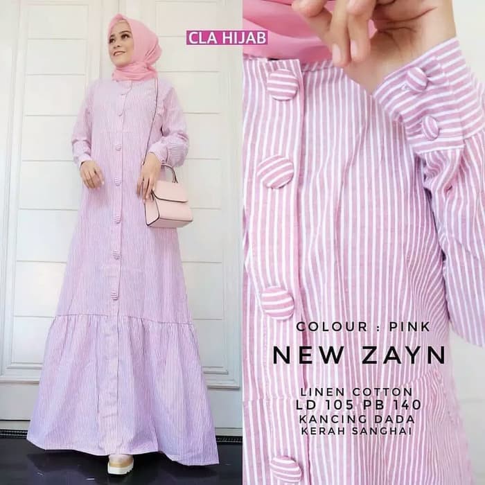 baju gamis wanita terbaru /baju gamis motif salur