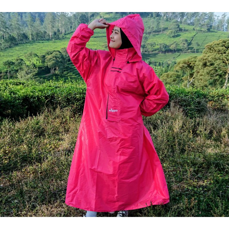 Jas Hujan Ponco Raincoat Dewasa Muslimah