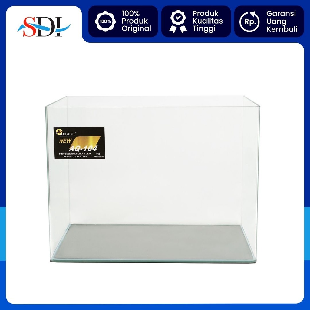 AQUARIUM KACA BENDING OPTIC CLEAR AQ 104 5 MM