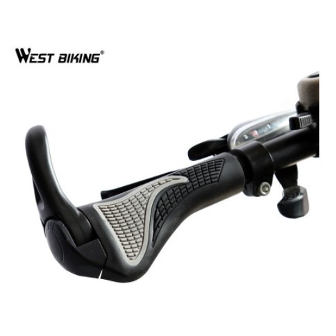 [GAGANGSEPEDA] - TaffSPORT West Biking Gagang Sepeda Rubber Ergonomic Grip MTB Handlebar Black