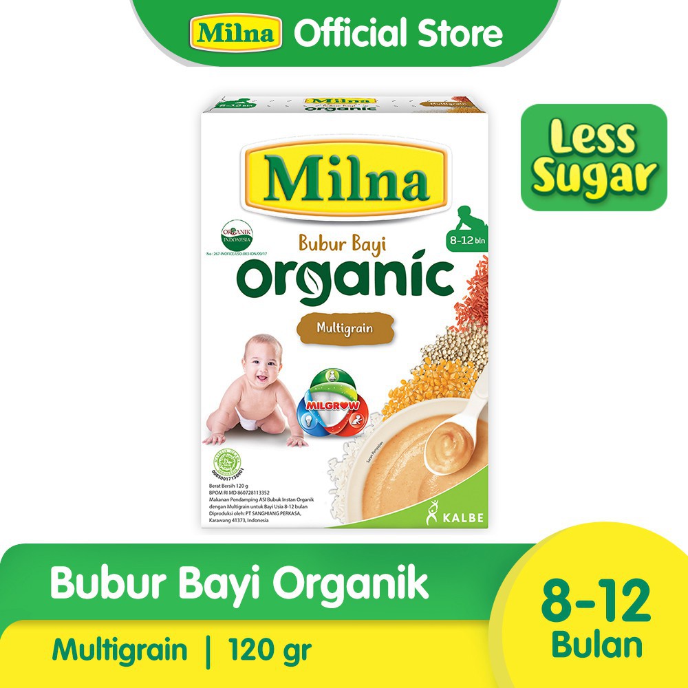 Milna Bubur Bayi Organik 120 Gr MPAsi Baby Food