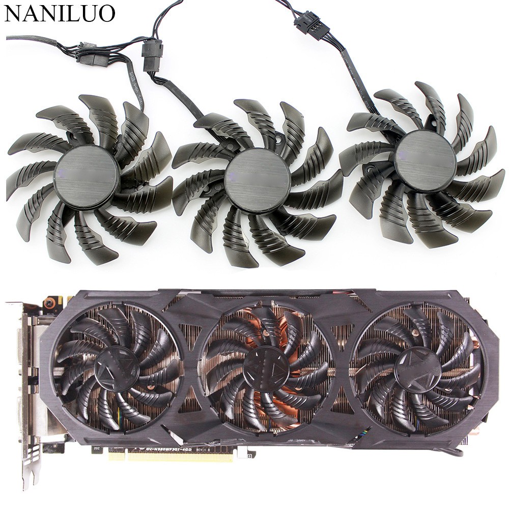 IMPORT 75MM PLD08010S12HH T128010SU For Gigabyte GTX960 GTX970 GTX 980 GTX 980TI 760 670 580 R9