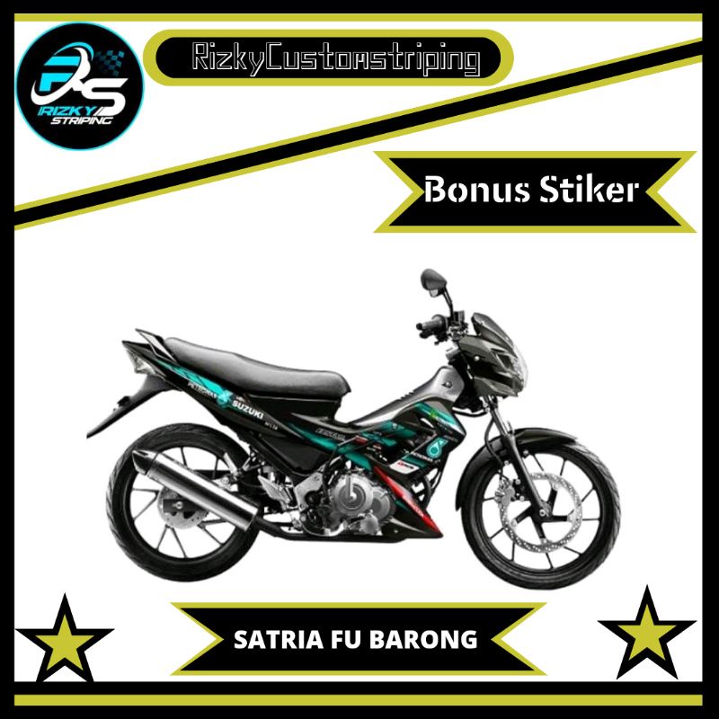 STIKER STRIPING VARIASI SUZUKI SATRIA FU BARONG # SUZUKI SATRIA FU BARONG PETRONAS #