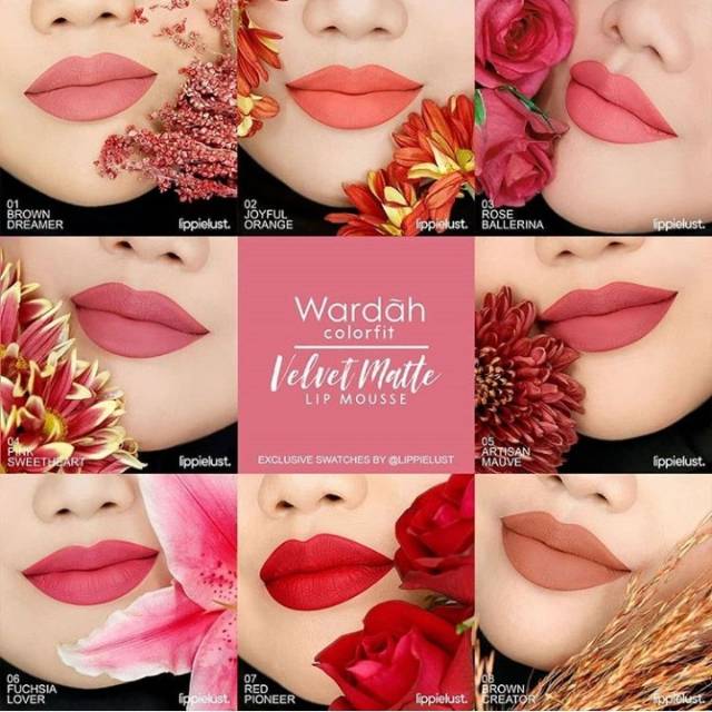 Wardah velvet matte lip mousse
