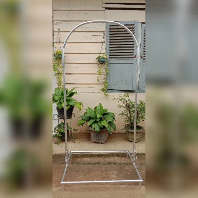 Tiang ayunan baby tanpa,roda