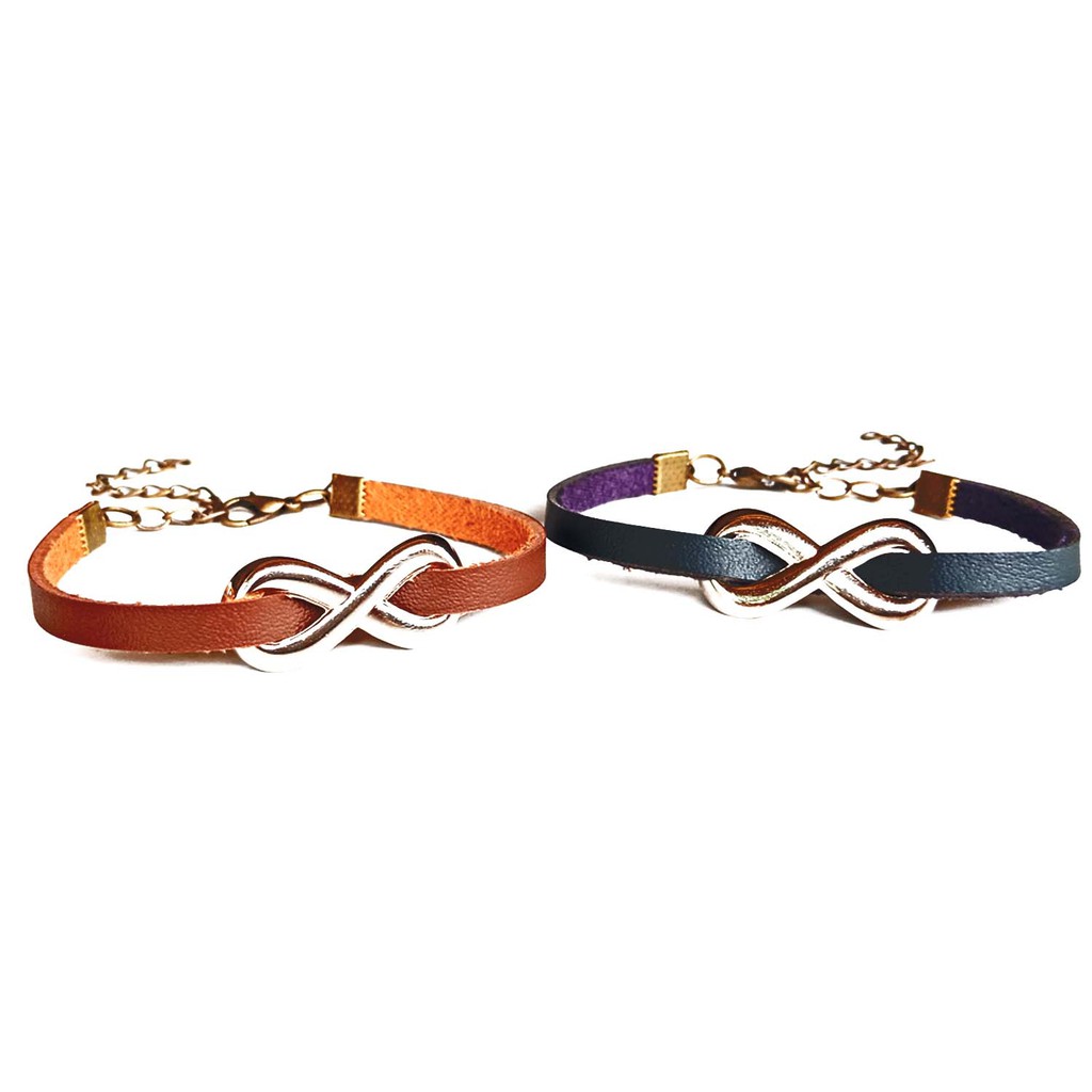 Gelang Couple Kulit Infinity