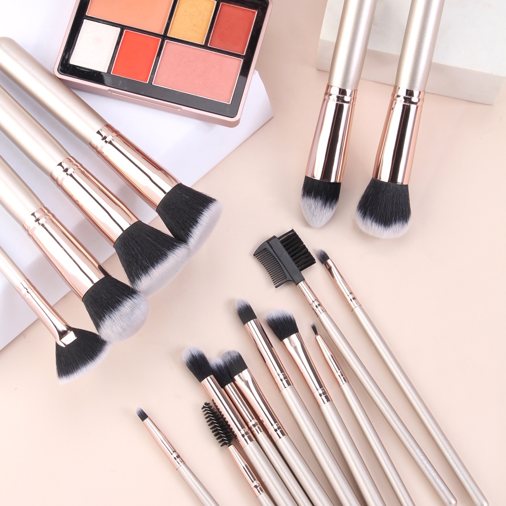 MAANGE 16Pcs Professional Makeup Brush Set Aluminum Tube Super Soft Fluffy Beauty Brushes