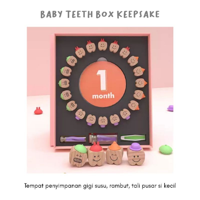 Baby Teeth / Tooth Box Keepshake / Kado Bayi / Tempat Kotak Gigi Susu Bayi Tali Pusar