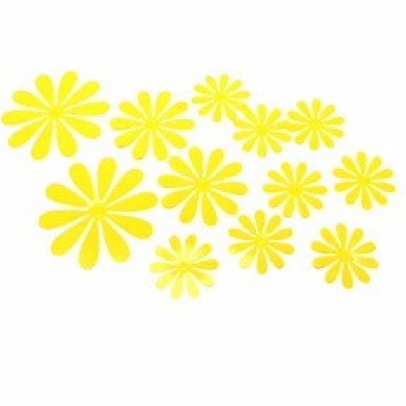 3D Flower Wall Sticker - Stiker Dinding Bentuk Bunga (12pcs)