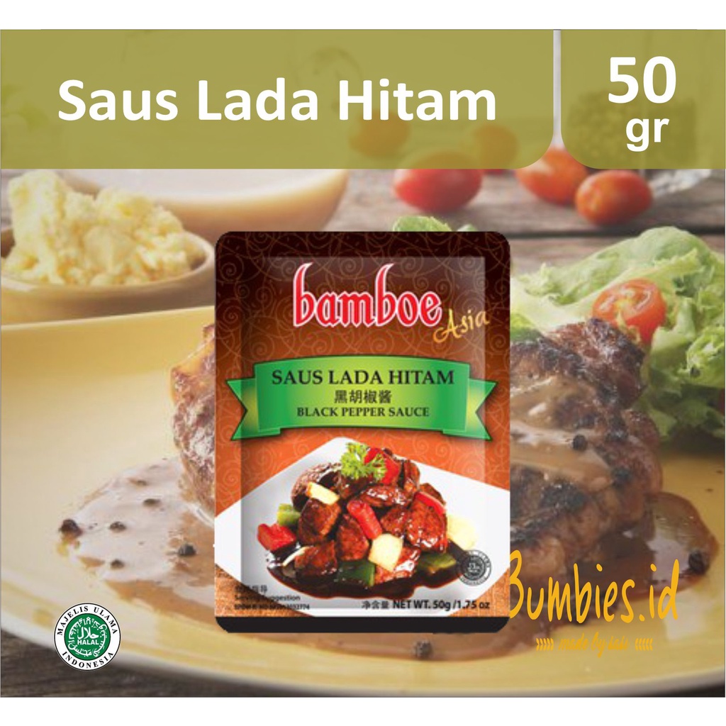 

Bumbu Bamboe Asia Saos Lada Hitam | Spice Mix for Black Pepper Sauce | Saus Lada Hitam