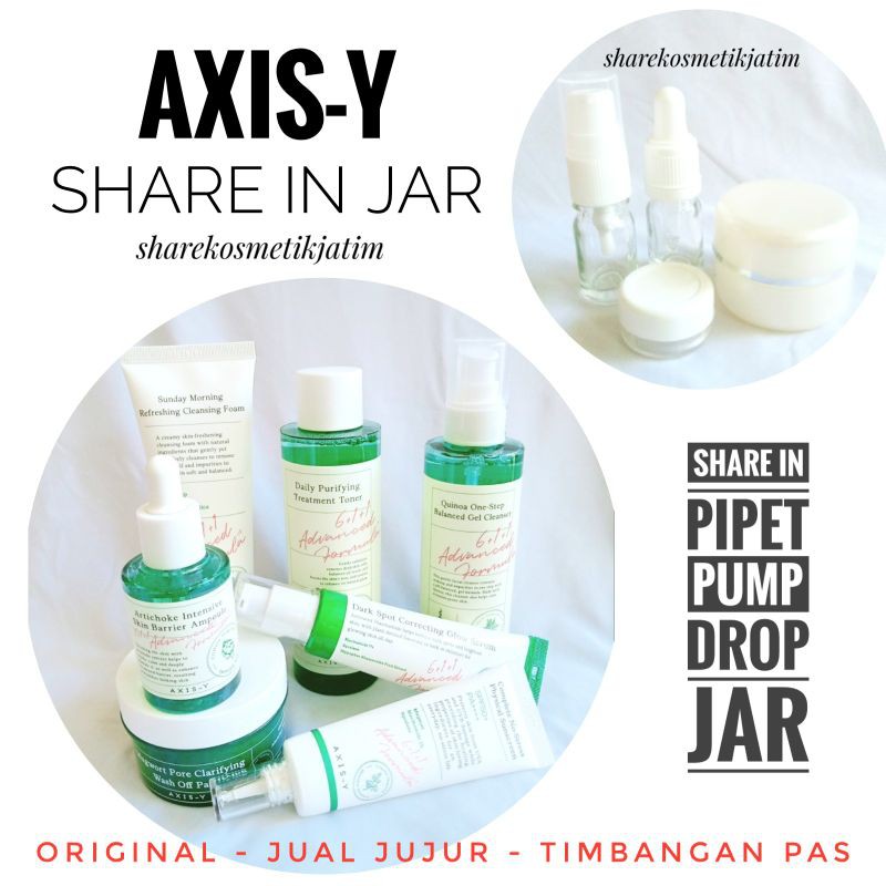 Share in Jar Axis-Y Axis Y Mugwort Mask Dark Spot Serum Share Sunscreen Artichoke Ampoule Cleanser