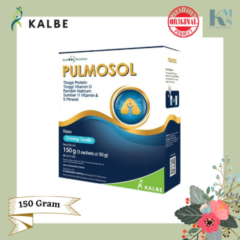 

SUSU PULMOSOL - Creamy Vanilla 150g- Nutrisi Susu Untuk Penderita Gangguan Pernafasan ( Asthma, TB Paru, Covid-19, Dll)