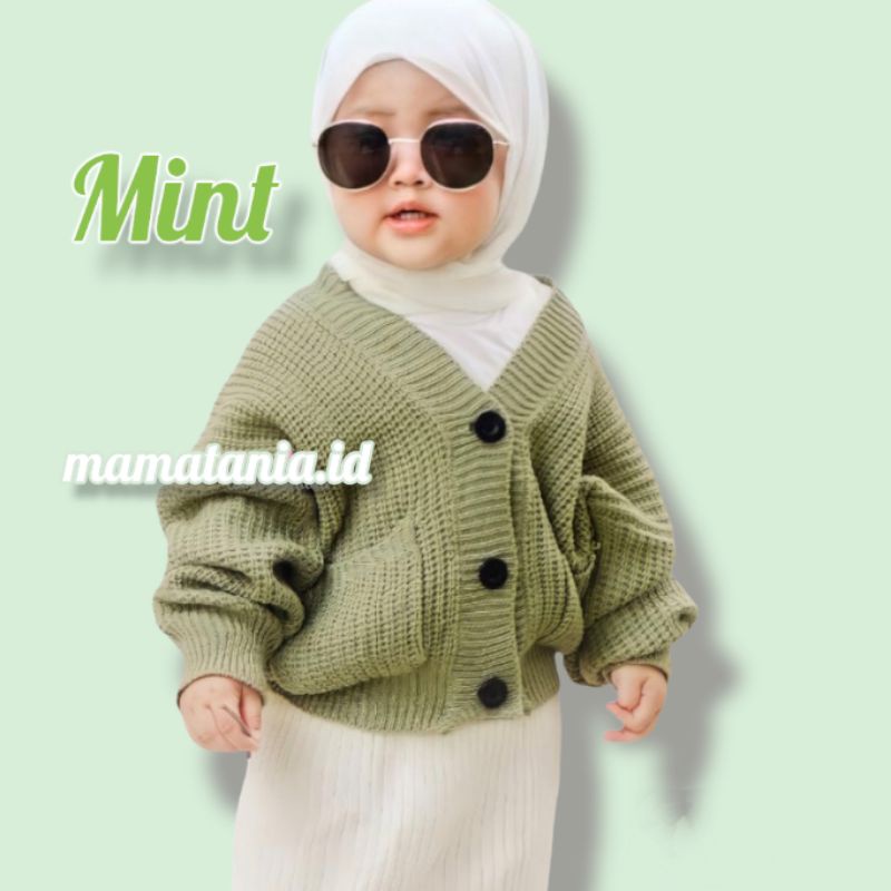 Cardigan Rajut Anak Perempuan 2-5 tahun / Sweater Rajut Cardigan Anak Premium