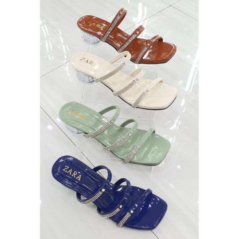 Sandal Wanita Hak Kaca T3cm