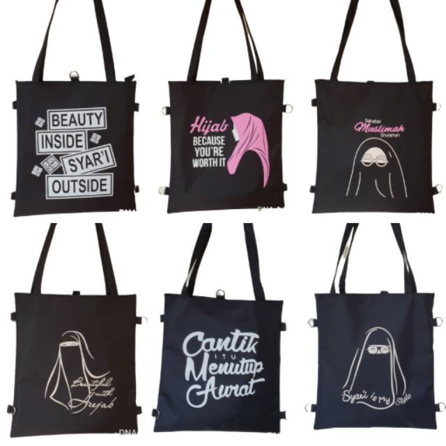 TOTE BAG MUSLIMAH NIQAB DAKWAH NIQABIS