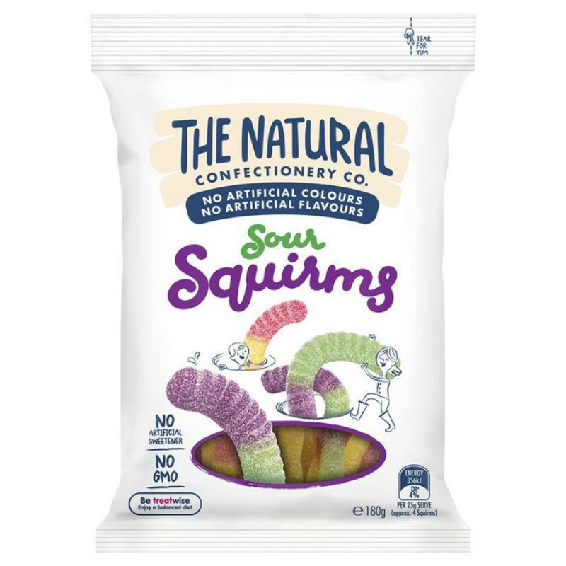 

The natural confectionery jelly sour squirms