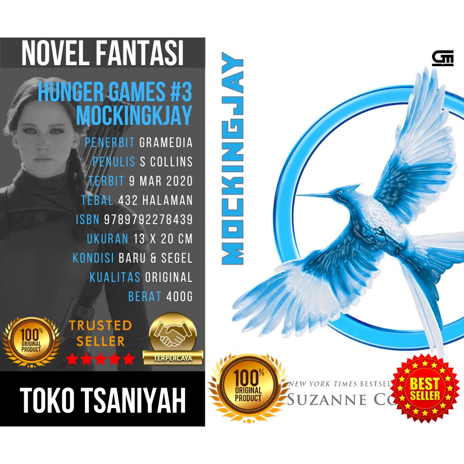 Buku Novel Hunger Games 3 Mockingkjay Suzanne Collins Novel Fantasi Fantasy Petualangan Romantis