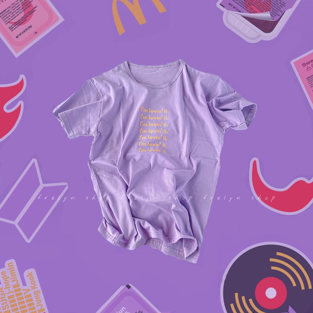 I'M LOVIN IT MCD OVERSIZE LILAC TSHIRT | BAJU KAOS TUMBLR TEE UNGU BORAHAE BTS BT21