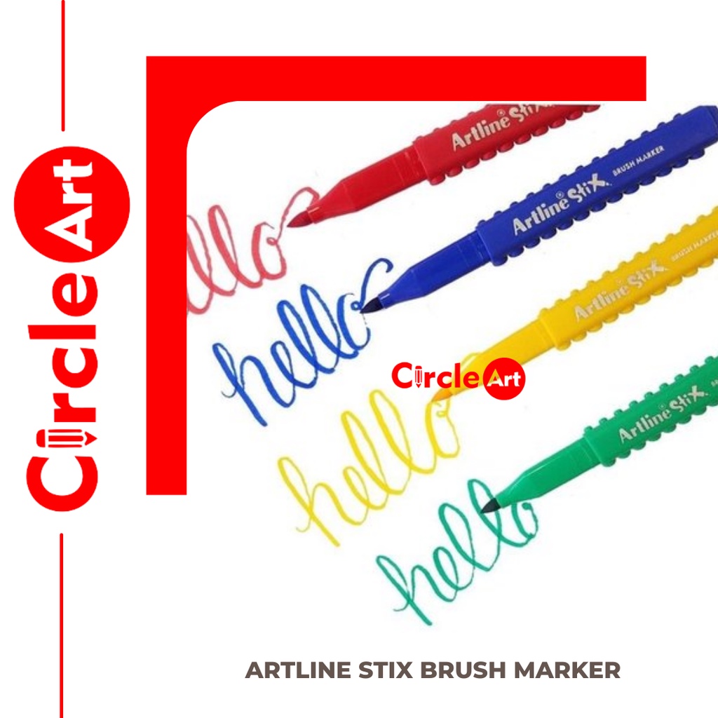 

Artline Stix Brush Marker / Artline Stix Brush Pen Calligraphy Satuan / Brush Pen Spidol Kaligrafi