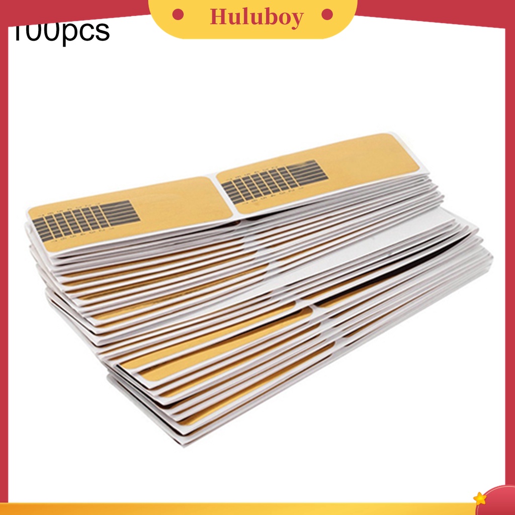 Huluboy Huluboy♡ 100 Pcs Stiker Kuku Extension Bahan Akrilik Tahan Lama Dapat Dilipat Untuk Perawatan Jari