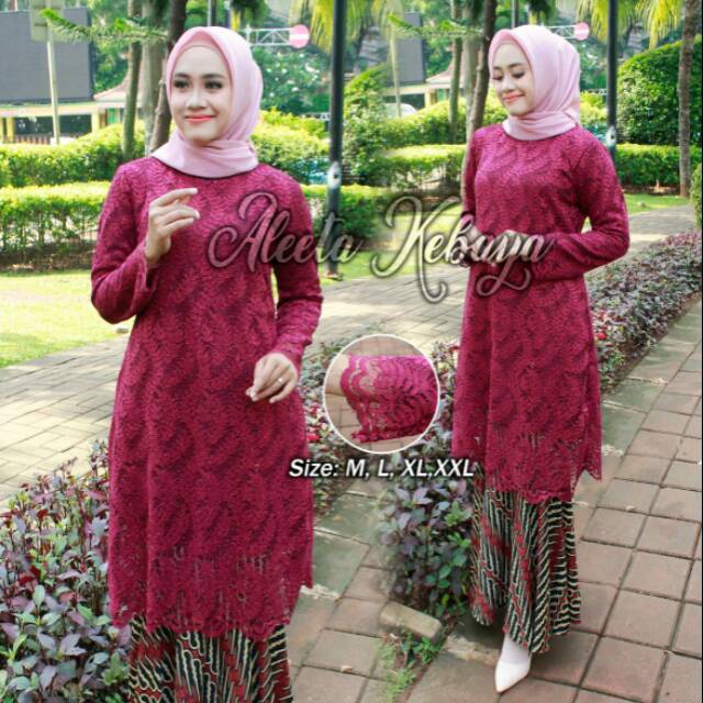 Setelan tunik brukat (tunik+rok duyung)