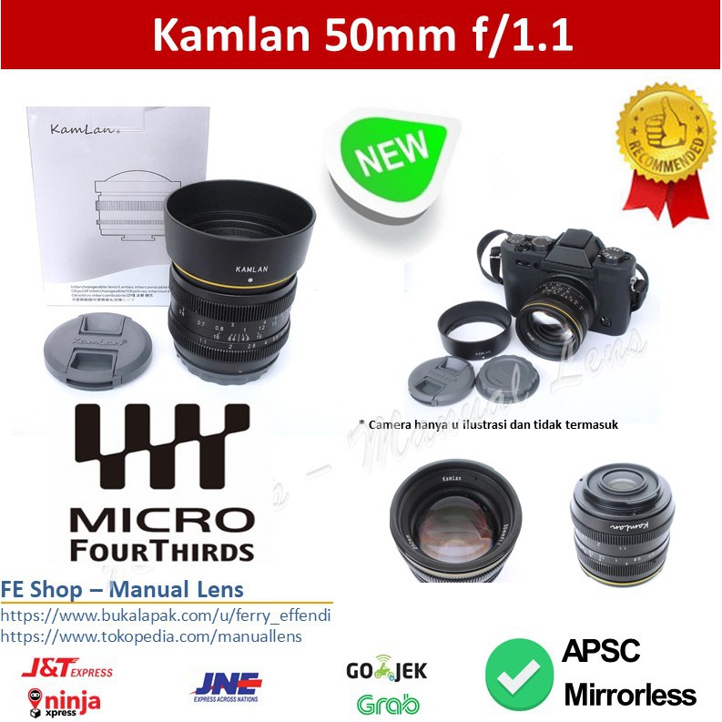 Kamlan 50mm F1 1 Olympus Lumix M43 Mount Mirrorless Lensa Manual Tajam Bokeh Shopee Indonesia