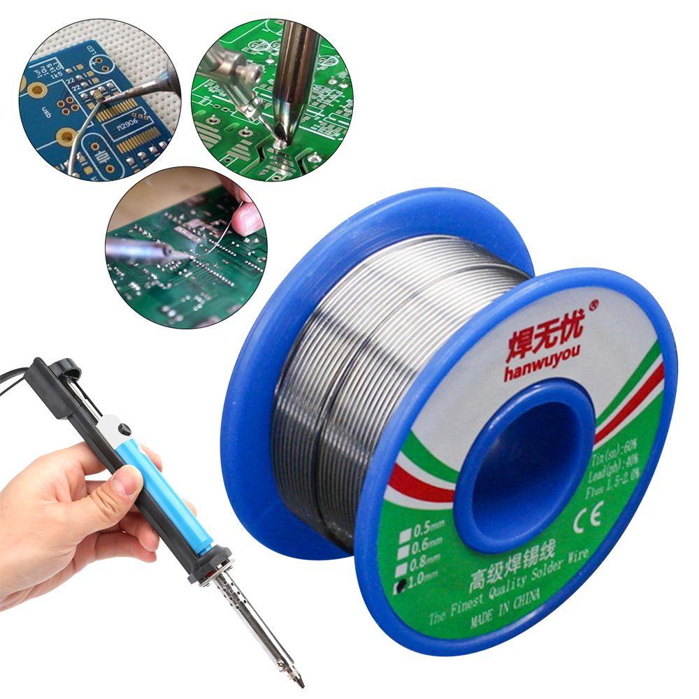 Solighter 50g Kawat Timah 1.0mm Sn/Pb Aksesori Las Timah Flux Timah