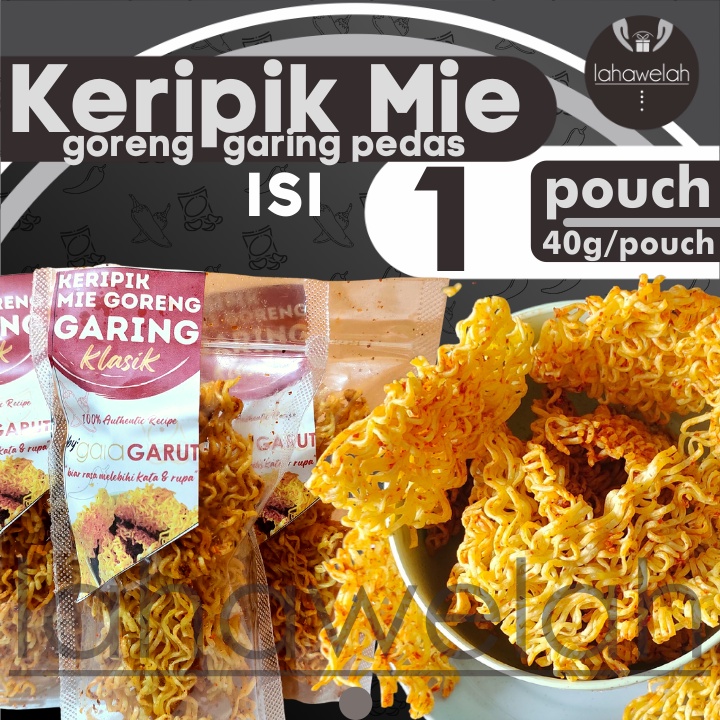 

Cemilan Keripik Mie GORENG Kering 1Pouch by Lahawelah