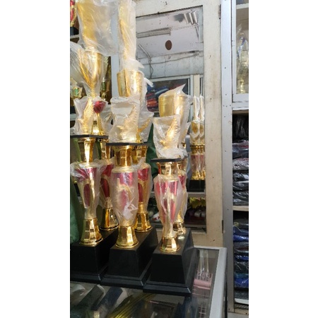 piala 2 kaki gold red