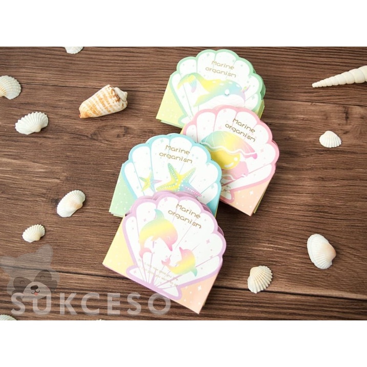 

Marine Organism Sticky Notes Set / Memo Tempel Lucu Unik Murah
