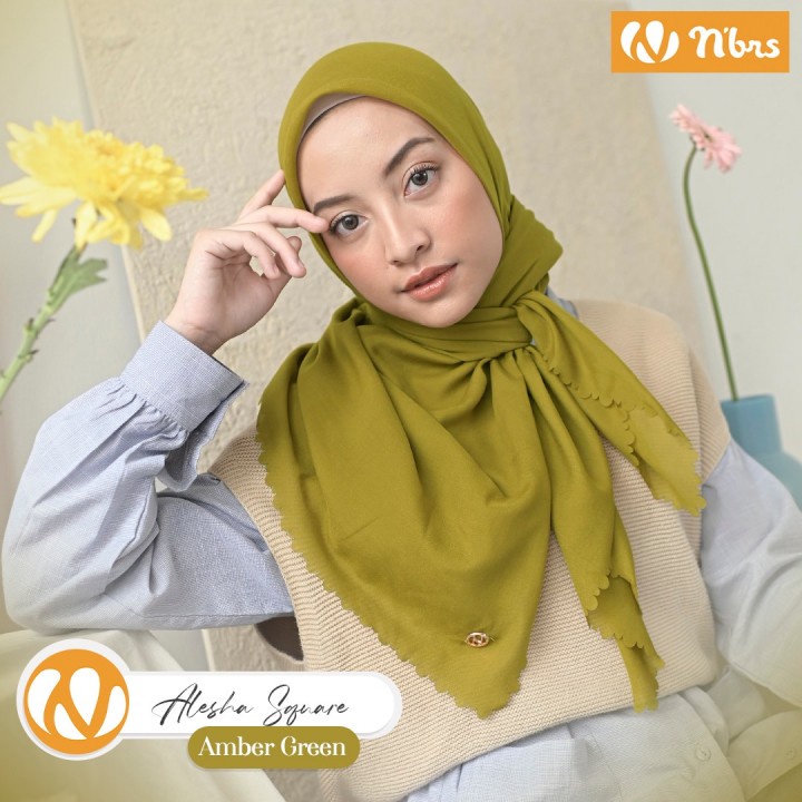 Nibras Hijab Alesha Square Bahan Voal Ultrafine Jilbab Segi Empat Hijab Wanita Muslimah