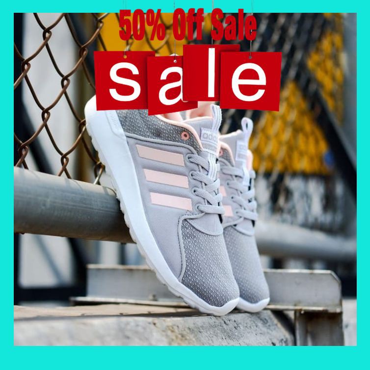 adidas cloudfoam lite racer grey peach