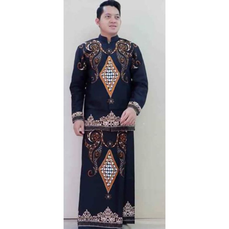 baju koko setelan sarung batik asli solo