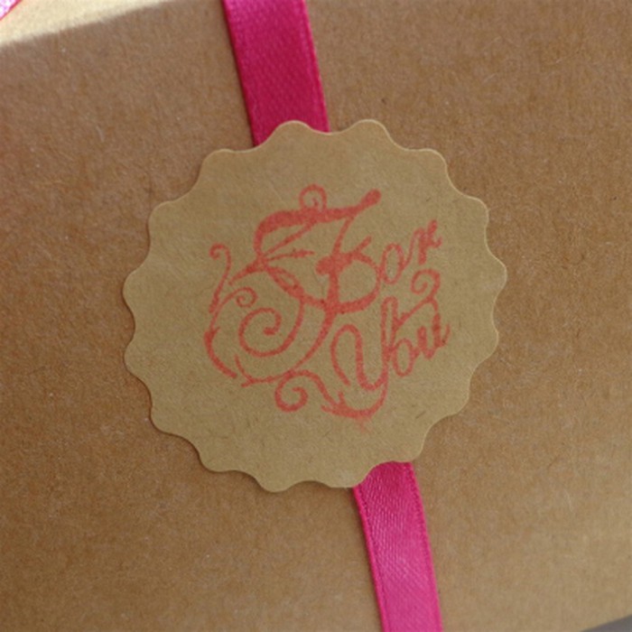 Paper Tags Sticker Label - Blank Round Kraft Paper (1sheet/12pcs)