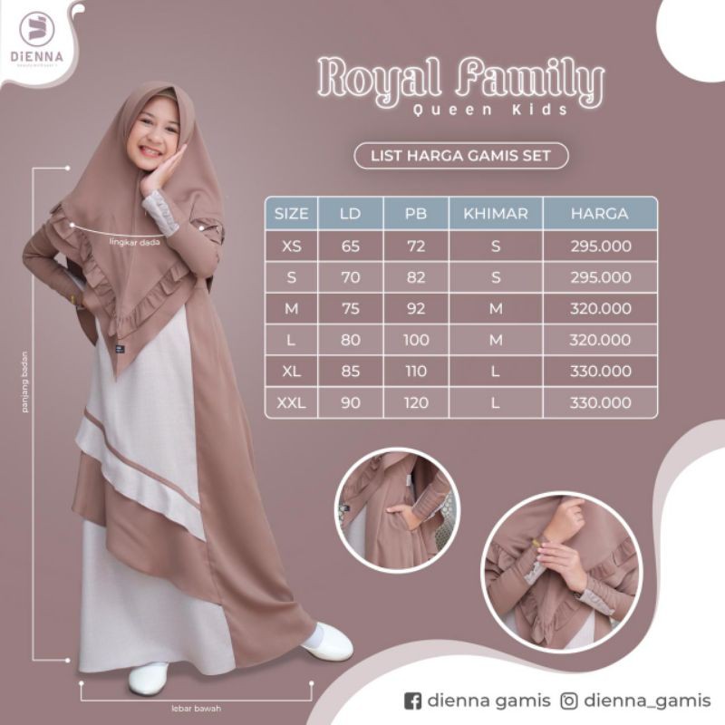(GAMIS ANAK) Sarimbit Royal Family King & Queen by Dienna