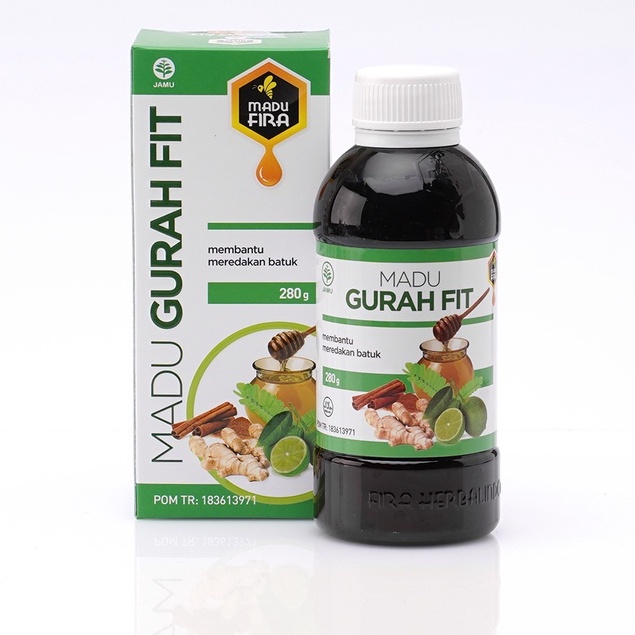 Madu Gurah Fit Obat Flu Batuk Herbal Sakit Tenggorokan Sesak Nafas Sinusitis Asma TB Isi 280 gr