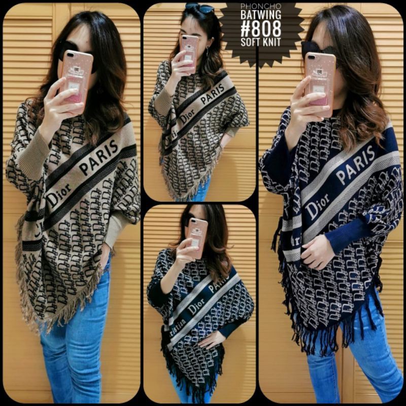 poncho dior rajut