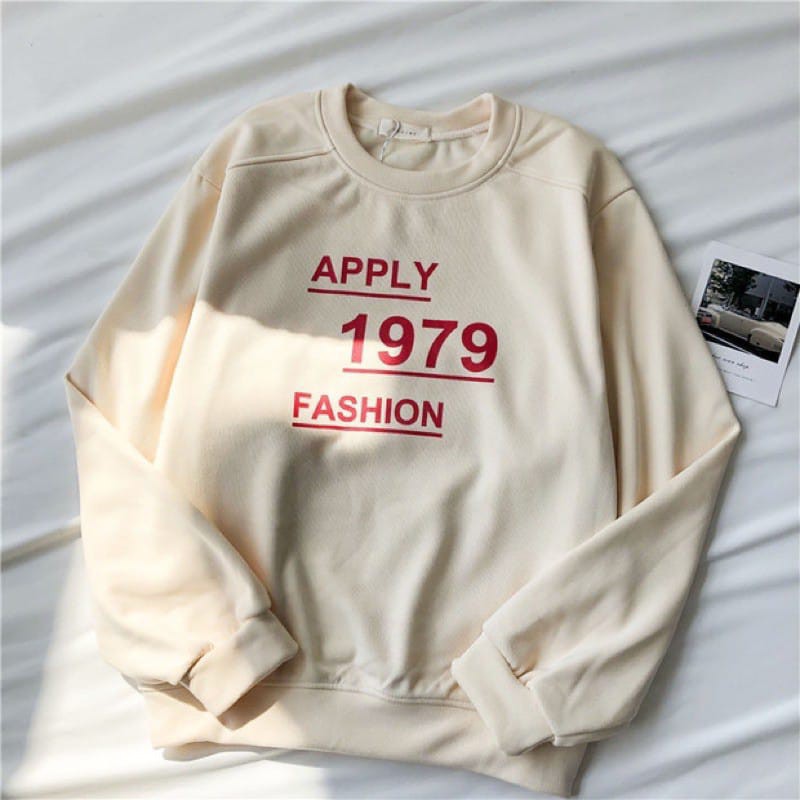 APPLY 79 SWEATER WANITA / KOREAN STYLE / ATASAN / CREWNECK / BAJU KEKINIAN