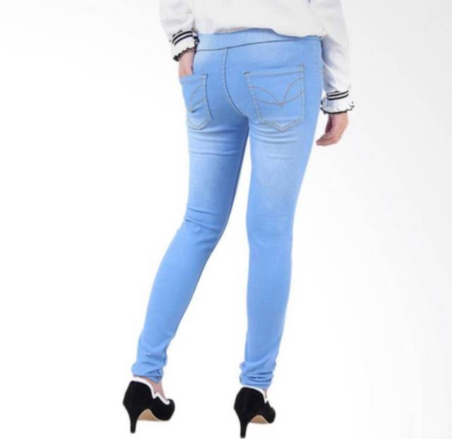 FWR - Celana Jeans pinggang karet | legging jeans /celana jeans karet wanita / celana legging