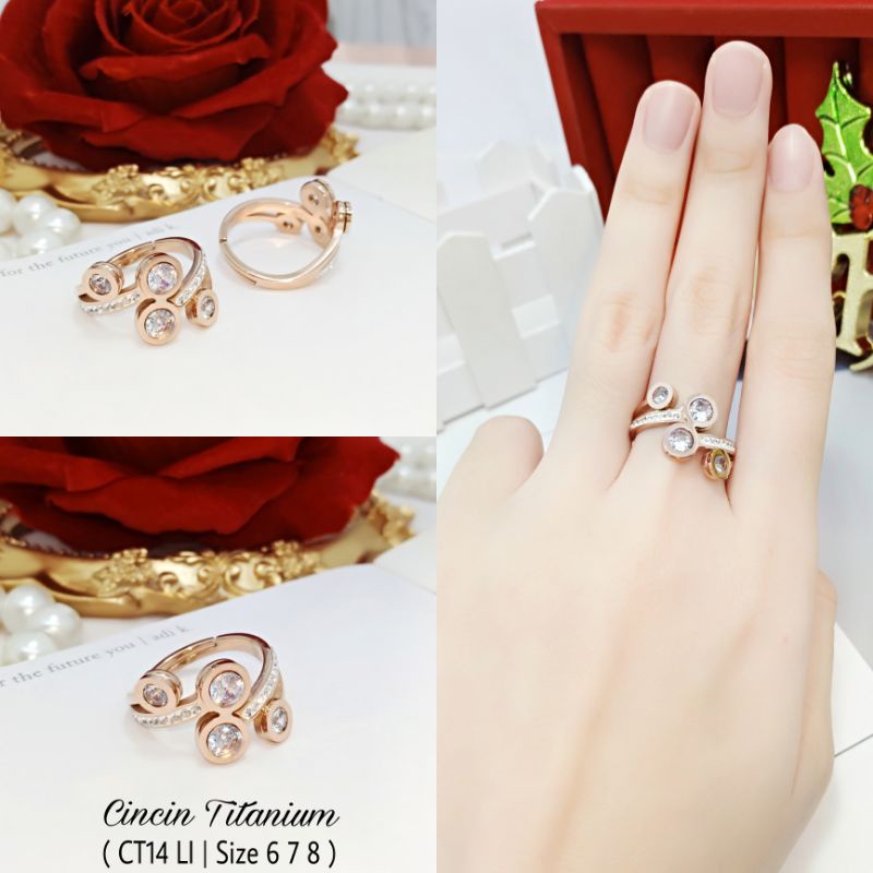 Cincin Titanium Wanita Terbaru CT14-122 LI