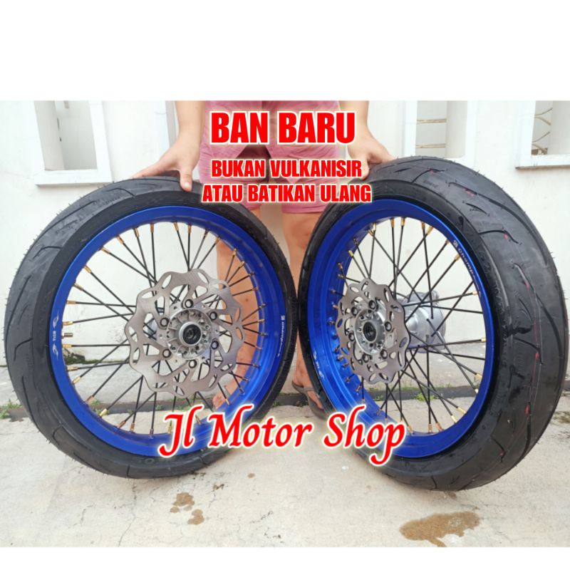 Paketan WHEELSET Honda CRF 150 L - Sepaket Velg SET Supermoto Super Moto Honda CRF 150 L Plus Ban