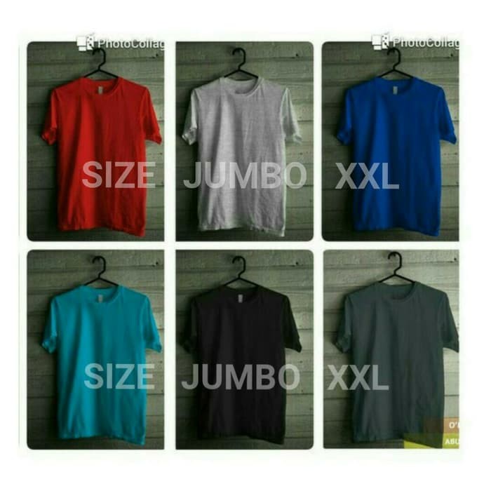 Kaos Polos Cotton Combed 30S Jumbo