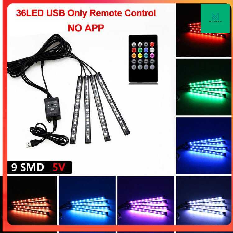 TD - CGC ANMINGPU Lampu LED Strip Mobil RGB Light 36 LED USB Plug - AP-2