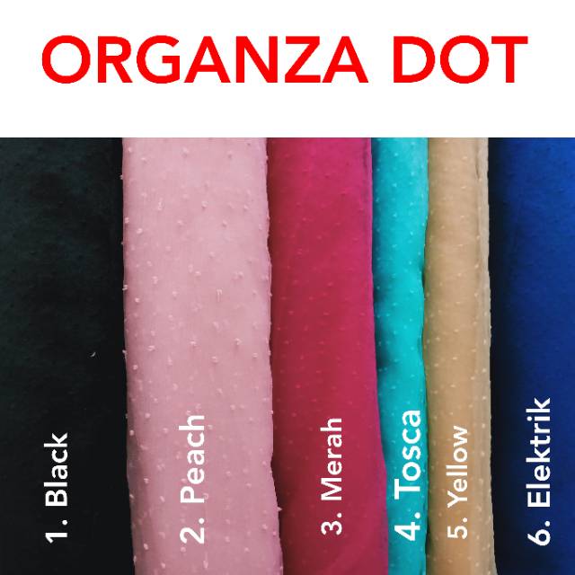 Kain Organza Dot Organza Dotty Shopee Indonesia