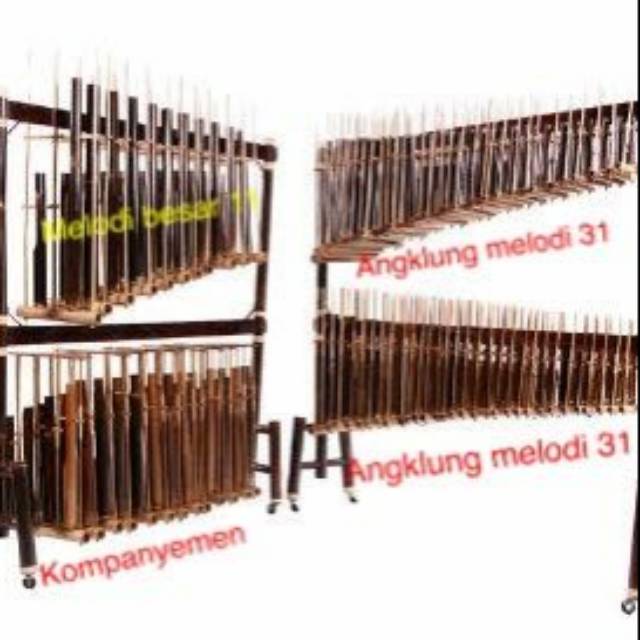 Angklung yunit sedang bambu hitam