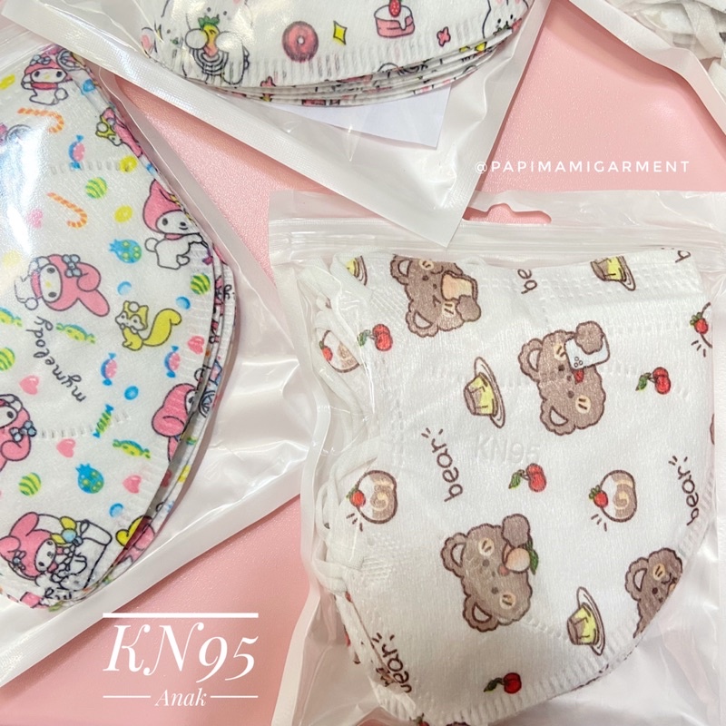 Masker KN95 Anak Terbaru Motif Korea (GROSIR!)