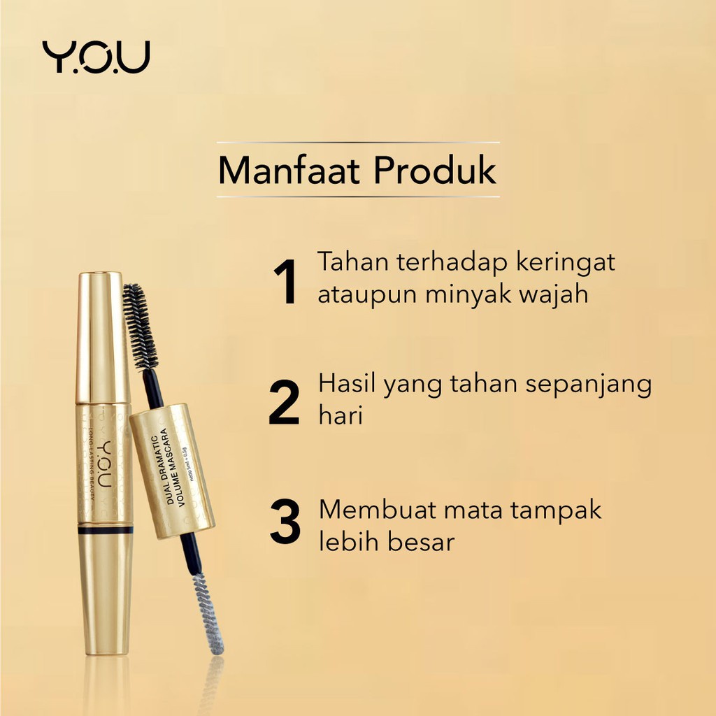 YOU The Gold One Dual Dramatic Volume Mascara [Long Lasting/ Intense Eyelash Extension]